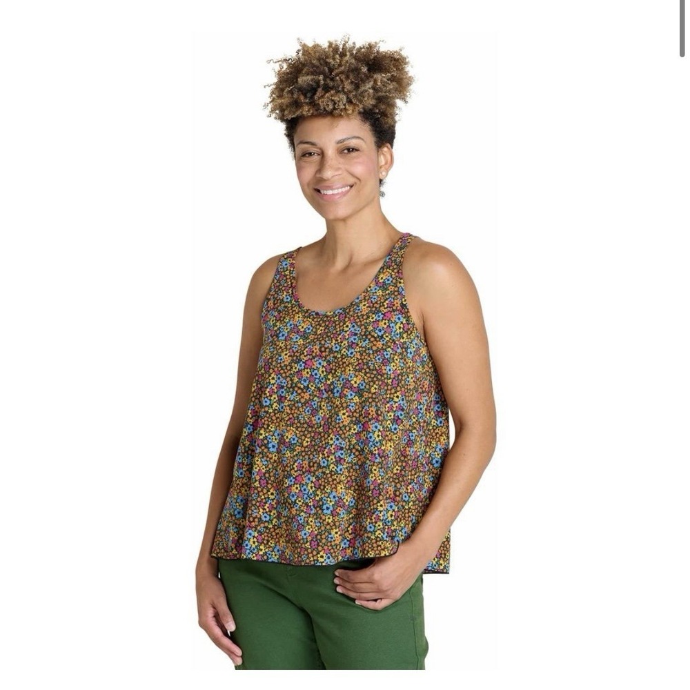 Toad&Co Multicolor Floral Scoop Neck Tank Top